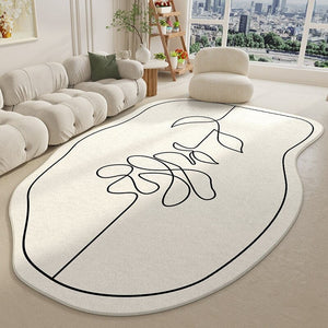 SAJDA TAPIS Tapis de Salon | Blanc Noir